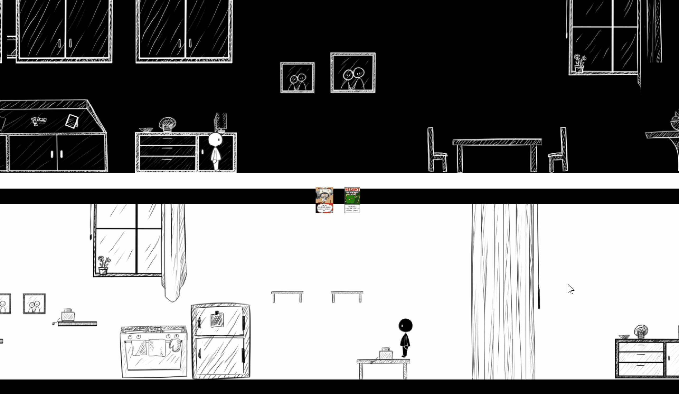 Monochrome Memories card jump gameplay mechanic