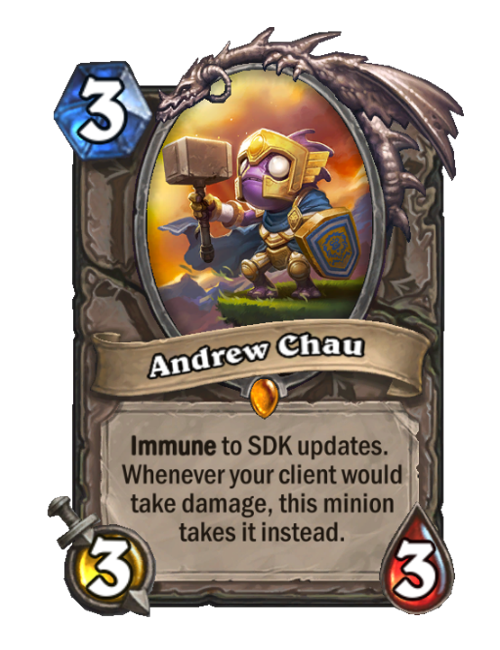 Andrew Steven Chau's official Hearthstone credits card