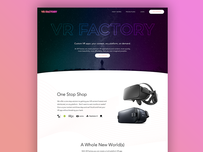 VR Factory app with CMS-driven custom builds